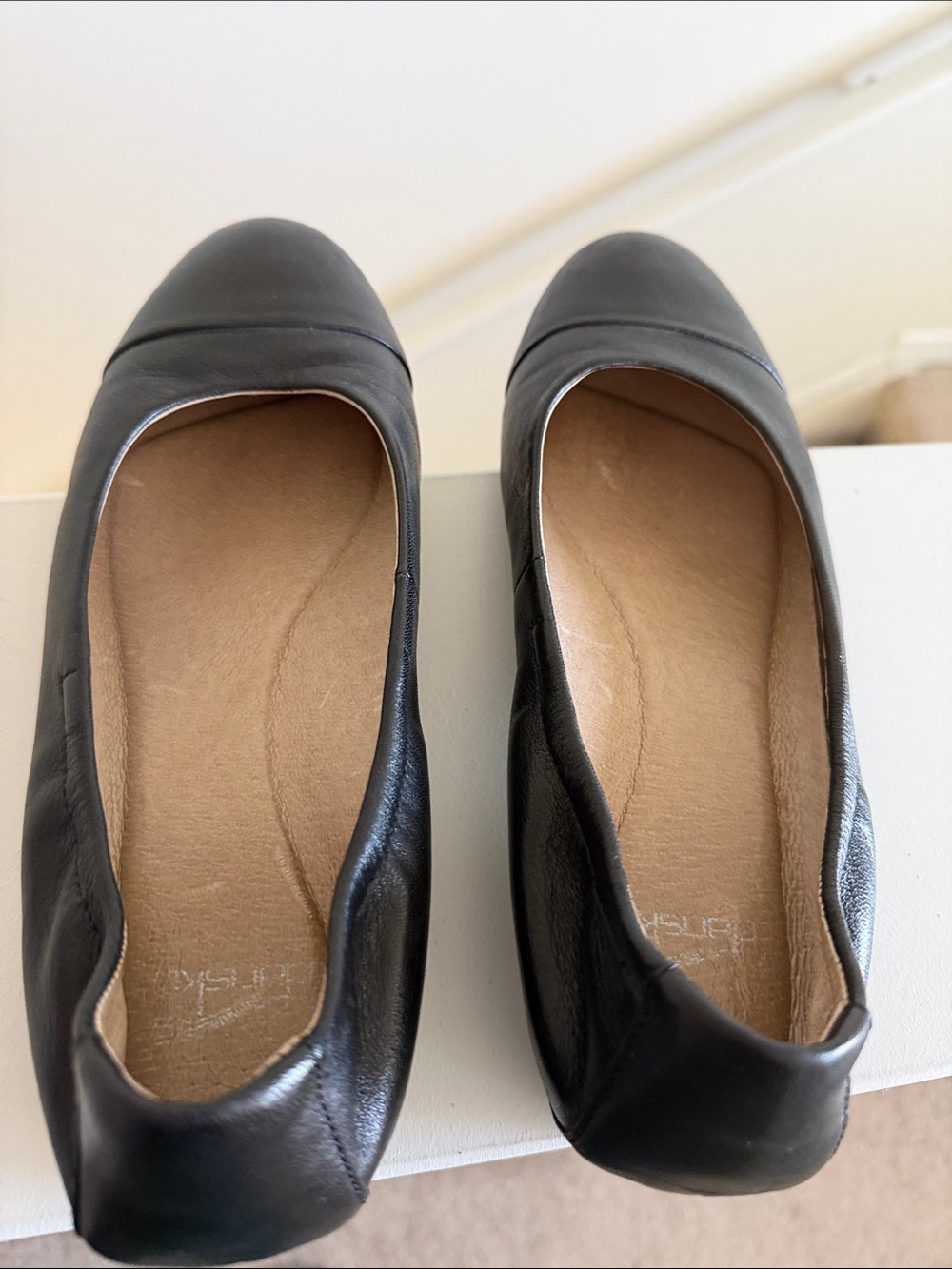 Dansko Black Leather Women's Slip-On Flats